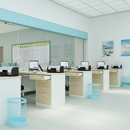 医院挂号收费柜台